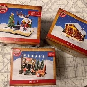 Lumineo Christmas Village 3-Piece Set from England